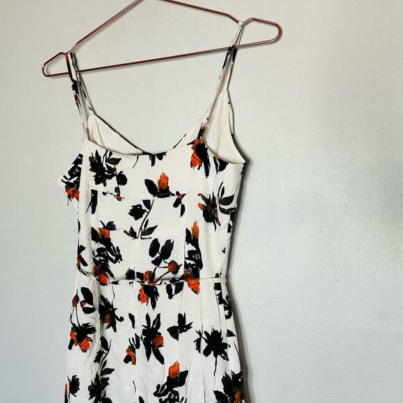 Derek Lam Women's White Floating Floral Button Down Camisole Dress Size 4 - Picture 9 of 14